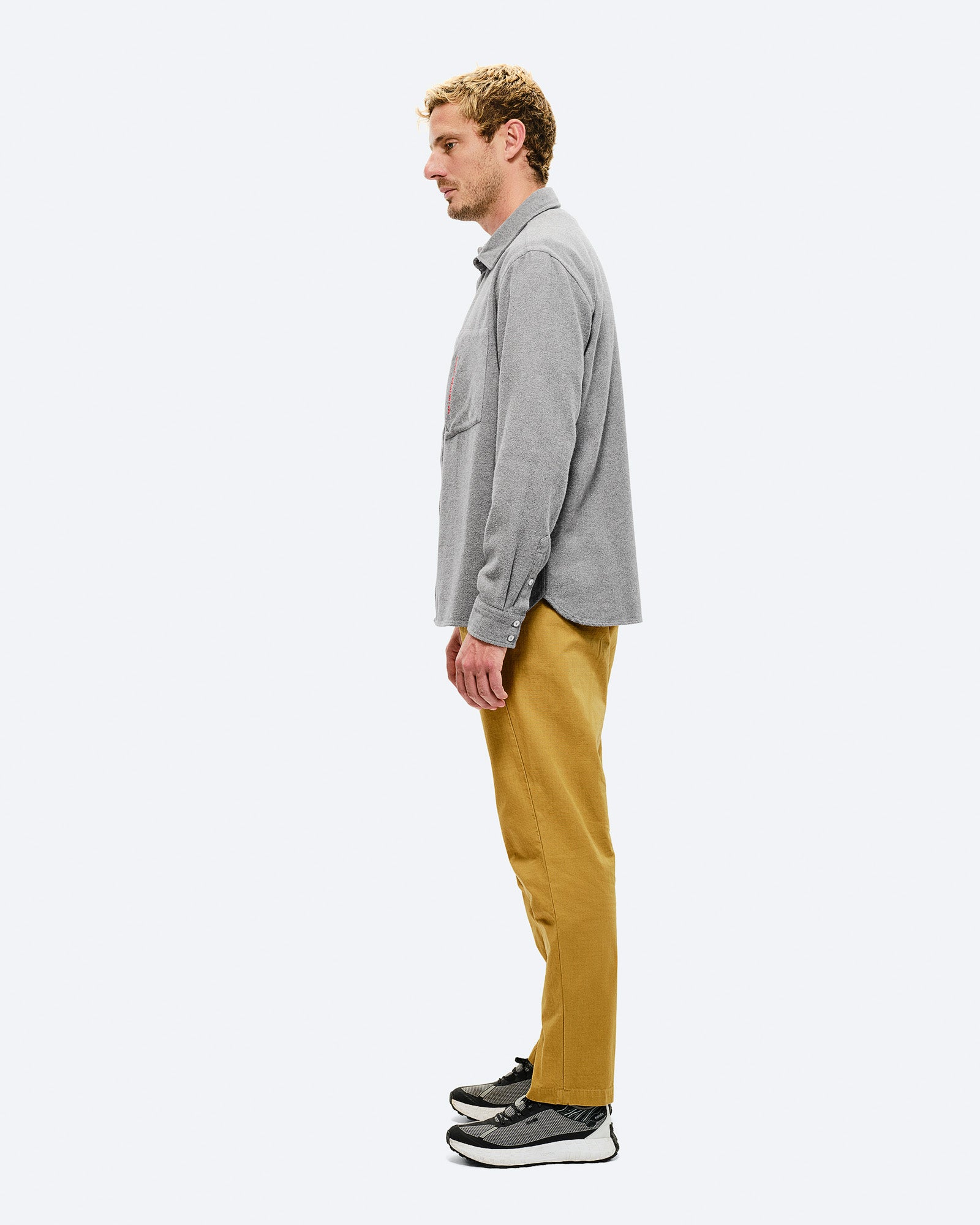 Garment Project Mens Dressed Smart Pants Trousers Grey Melange